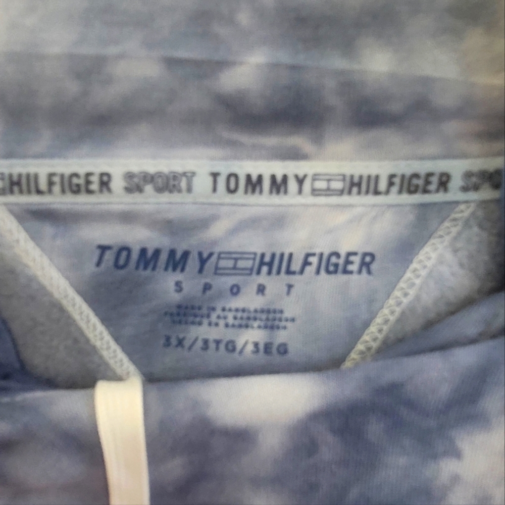 NWT TOMMY HILFIGER SPORTPLUS TIE-DYE FLEECE HOODIE - Picture 7 of 7